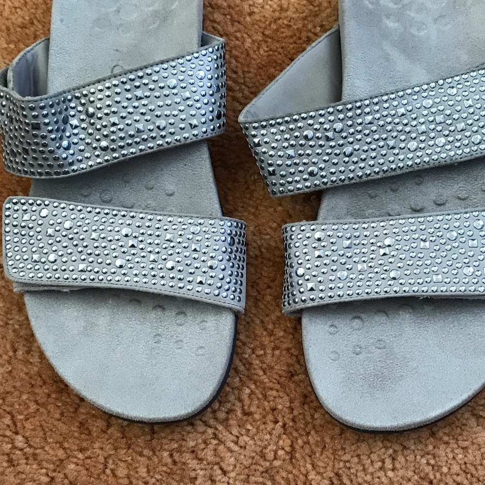 Vionic Samoa Gray Metallic Silver Adjustable Stra… - image 2